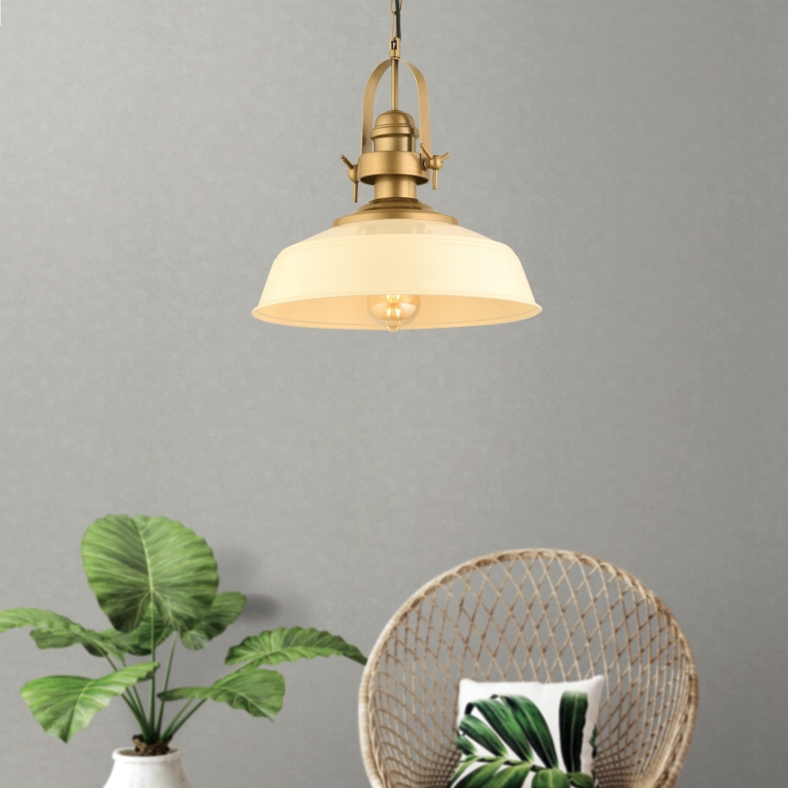 Visilica MONZA 1xE27/40W/230V 35 cm krem/bronasta