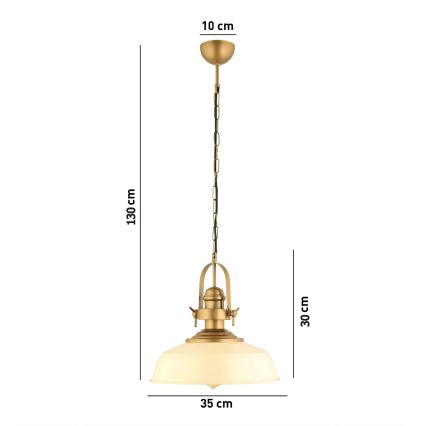 Visilica MONZA 1xE27/40W/230V 35 cm krem/bronasta