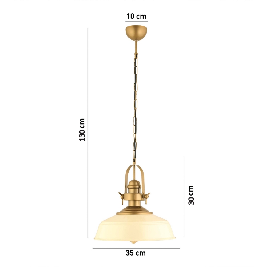 Visilica MONZA 1xE27/40W/230V 35 cm krem/bronasta