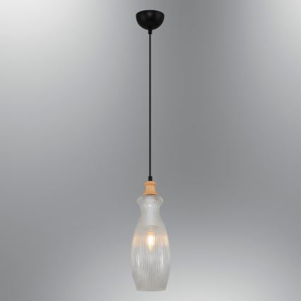 Visilica na kabel BOTTLE 1xE14/4W/230V prozorna