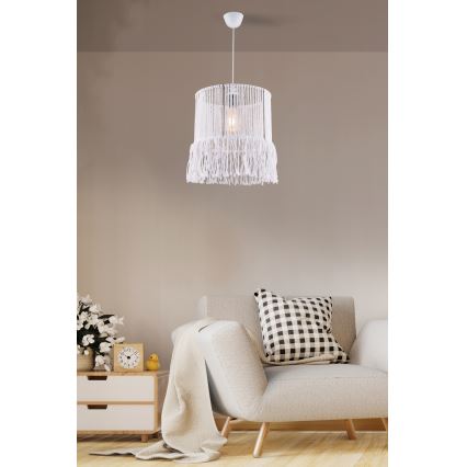 Visilica NESS MACRAME 1xE27/40W/230V bela