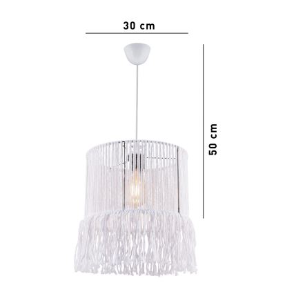 Visilica NESS MACRAME 1xE27/40W/230V bela