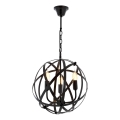 Visilna luč IRONBALL 3xE27/40W/230V črna