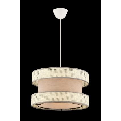 Visilna svetilka HALO 1xE27/60W/230V bež/krema
