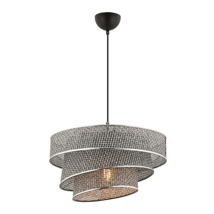 Visilni lestenec COUPER 1xE27/60W/230V siv/sijajni krom