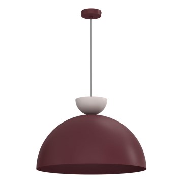Visilni lestenec NEVIS 1xE27/15W/230V premer 50 cm bordo