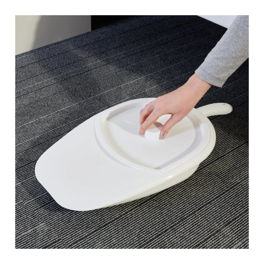 Vitility - prenosna posoda za posteljo s pokrovom, bela