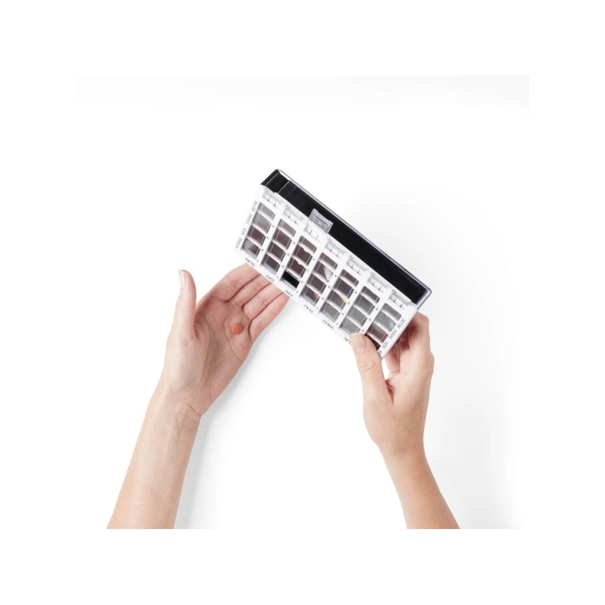 Vitility - Tedenski razdeljevalnik zdravil bel/črn