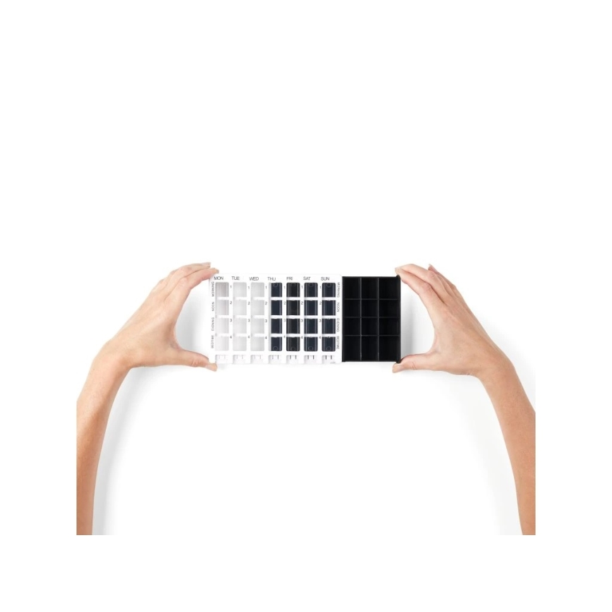 Vitility - Tedenski razdeljevalnik zdravil bel/črn