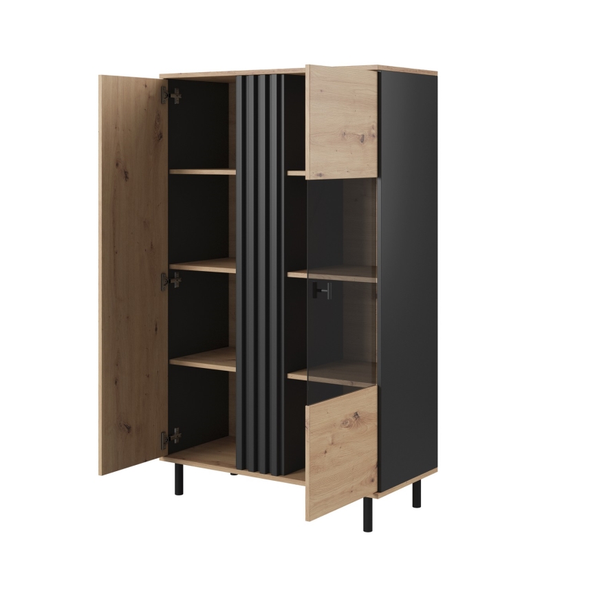 Vitrina BADIA hrast/antracit