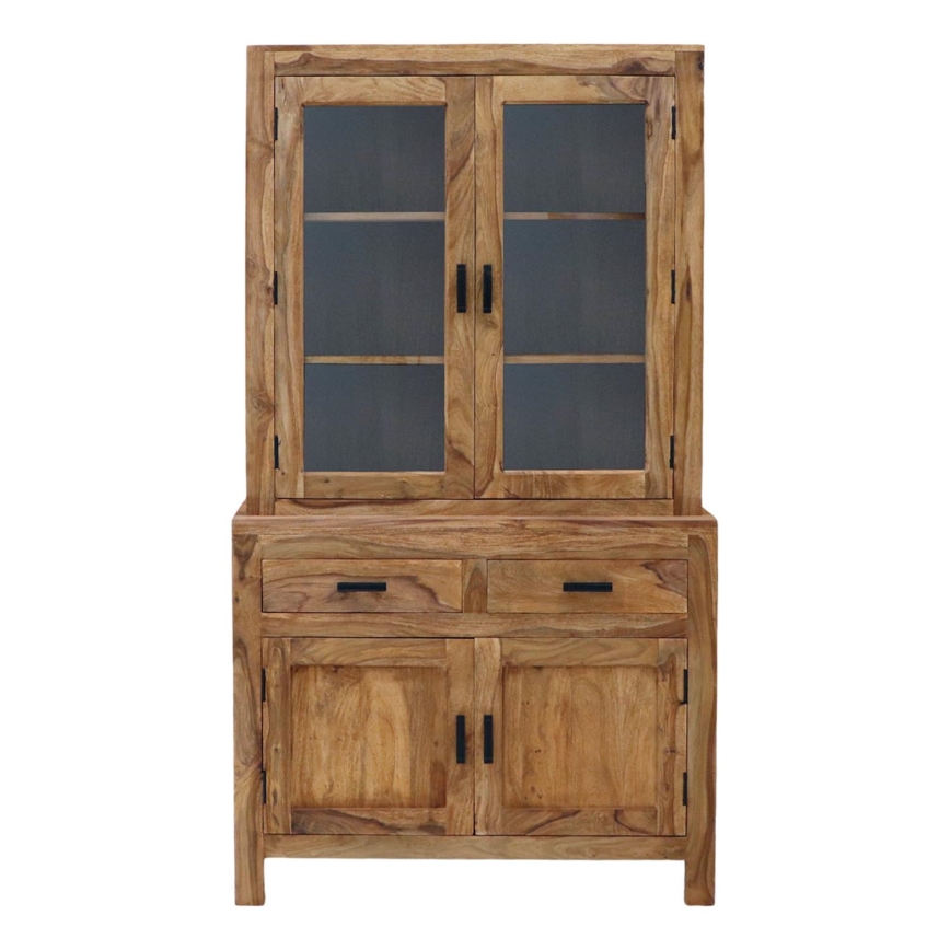 Vitrina RAMI 180x100 cm masivni les/palisander
