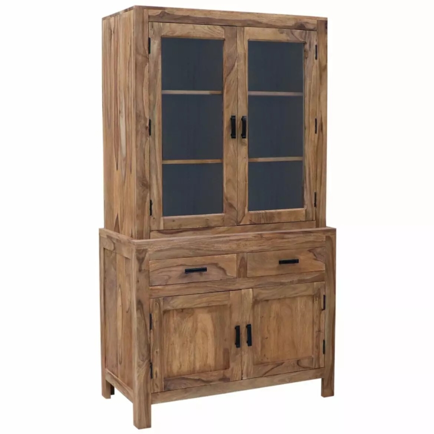 Vitrina RAMI 180x100 cm masivni les/palisander