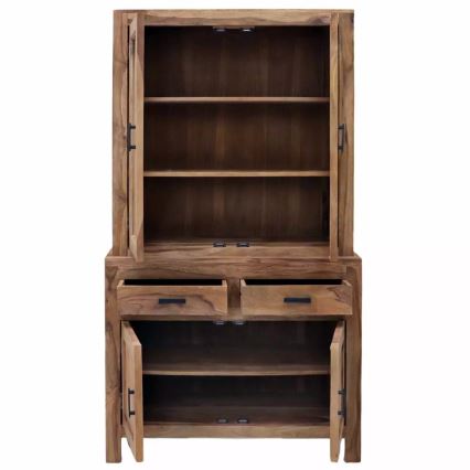 Vitrina RAMI 180x100 cm masivni les/palisander