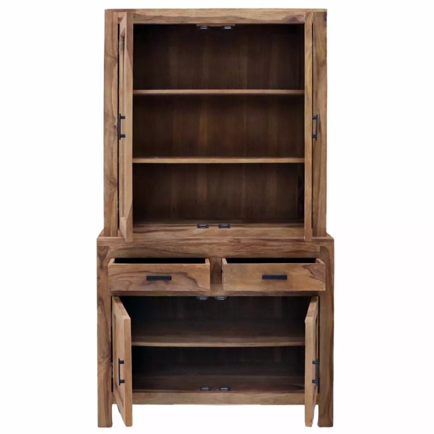 Vitrina RAMI 180x100 cm masivni les/palisander