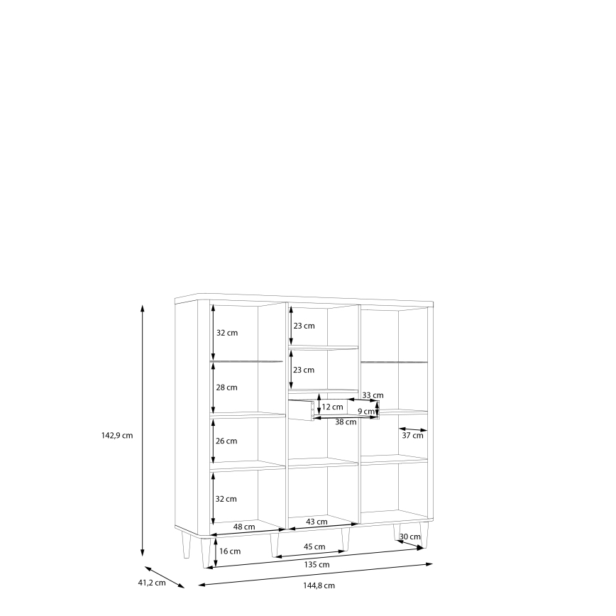 Vitrina VIRO rjava/bežna