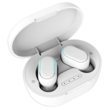 Vodoodporne brezžične slušalke Bluetooth bele