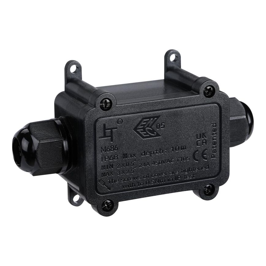 Vodotesna priključna omarica 24A/230V IP68