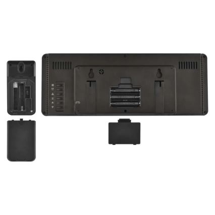 Vremenska postaja z barvnim LCD-zaslonom in budilko, napajanje 5V, 3xAAA + 2xAA, črna