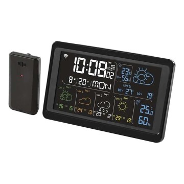 Vremenska postaja z LCD zaslonom GoSmart 5/230V Wi-Fi Tuya črna