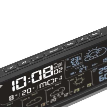 Vremenska postaja z LCD zaslonom GoSmart 5/230V Wi-Fi Tuya črna