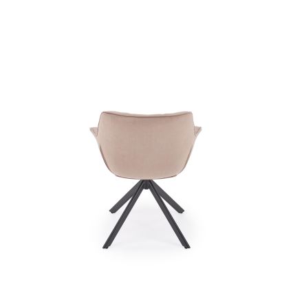 Vrtljiv jedilni stol LUNE 1 kos bež