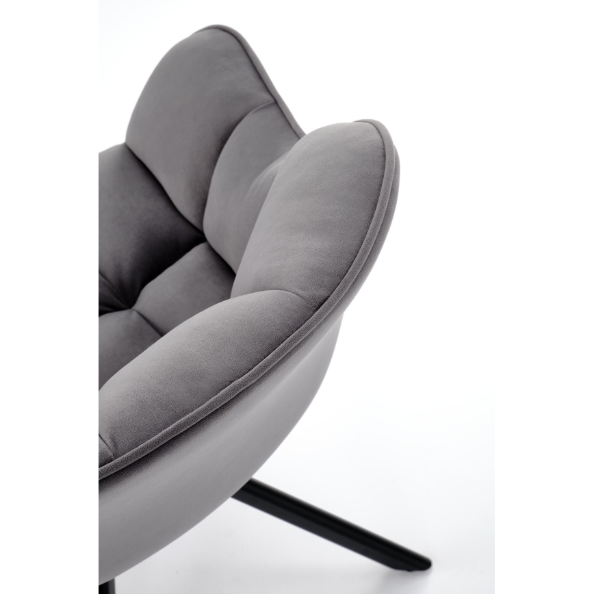 Vrtljiv jedilni stol LUNE, 1 kos, siv