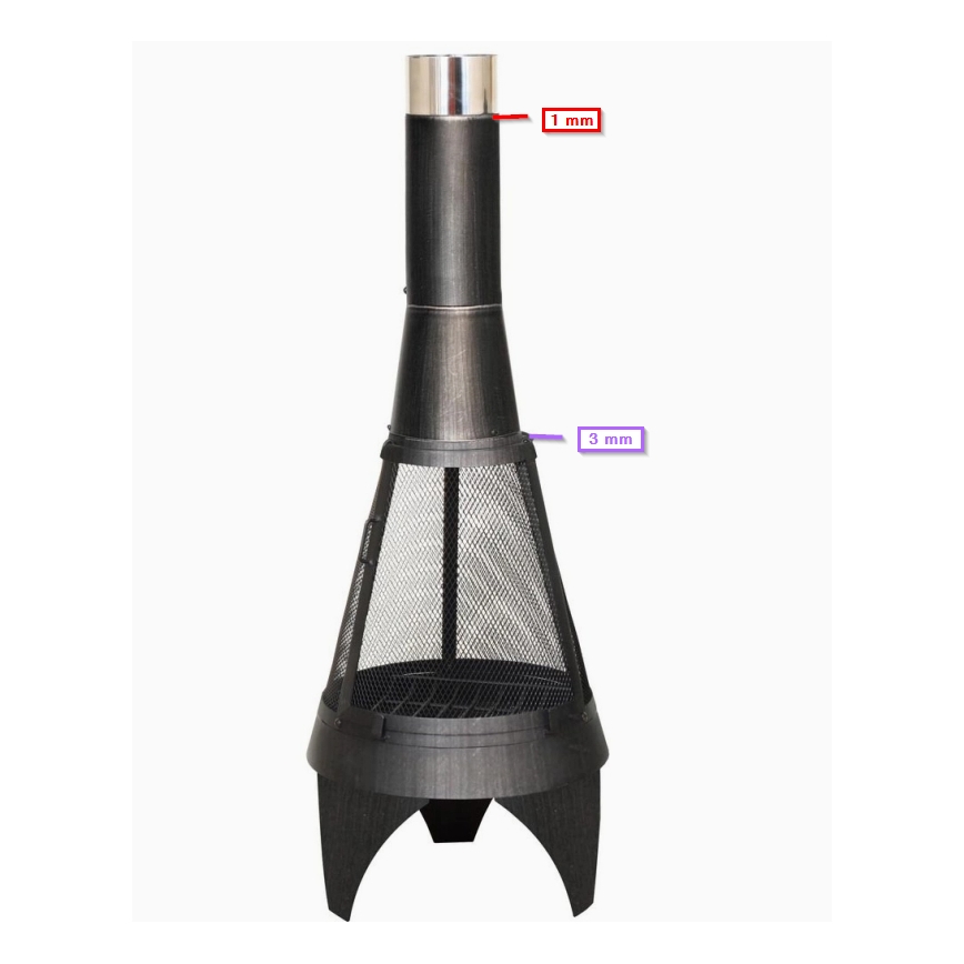 Vrtni kamin COLORADO MESH 160 cm