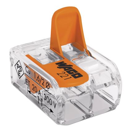 WAGO 221-412 - Priključna sponka COMPACT 2x4 450V oranžna