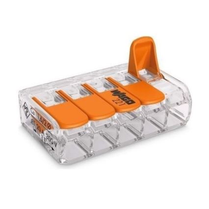 WAGO 221-415 - Priključna sponka COMPACT 5x4 450V oranžna