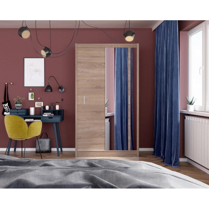 Wardrobe SABRINA 120x215 cm hrast sonoma