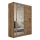 Wardrobe SABRINA 180x215 cm hrast woltan