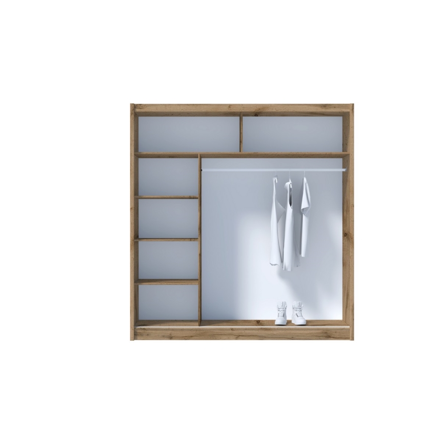Wardrobe SABRINA 203x215 cm hrast woltan