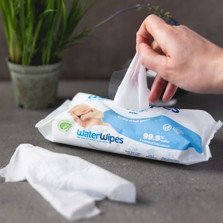 WaterWipes - SET 9x Vlažni robčki brez plastike 60 kom. (540 kom.)