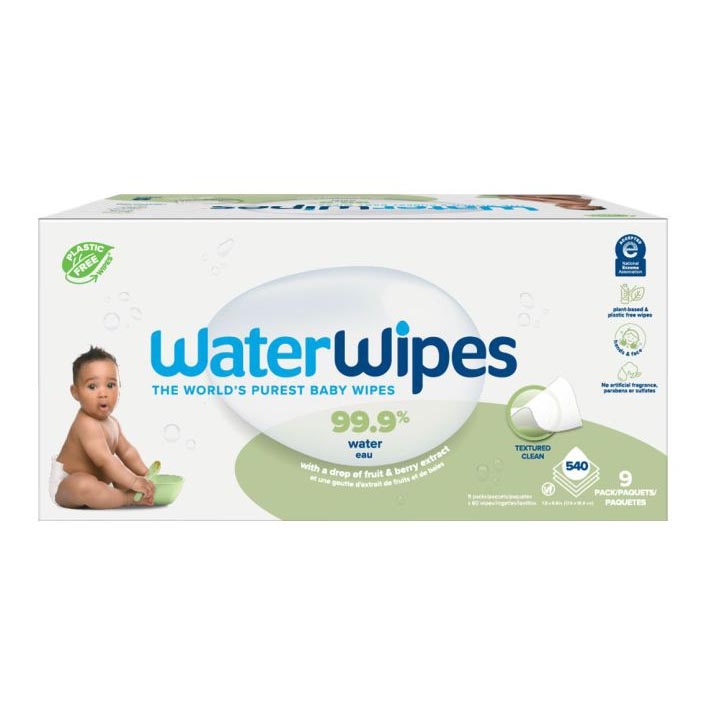 WaterWipes - SET 9x Vlažni robčki brez plastike Soapberry 60 kom. (540 pcs)