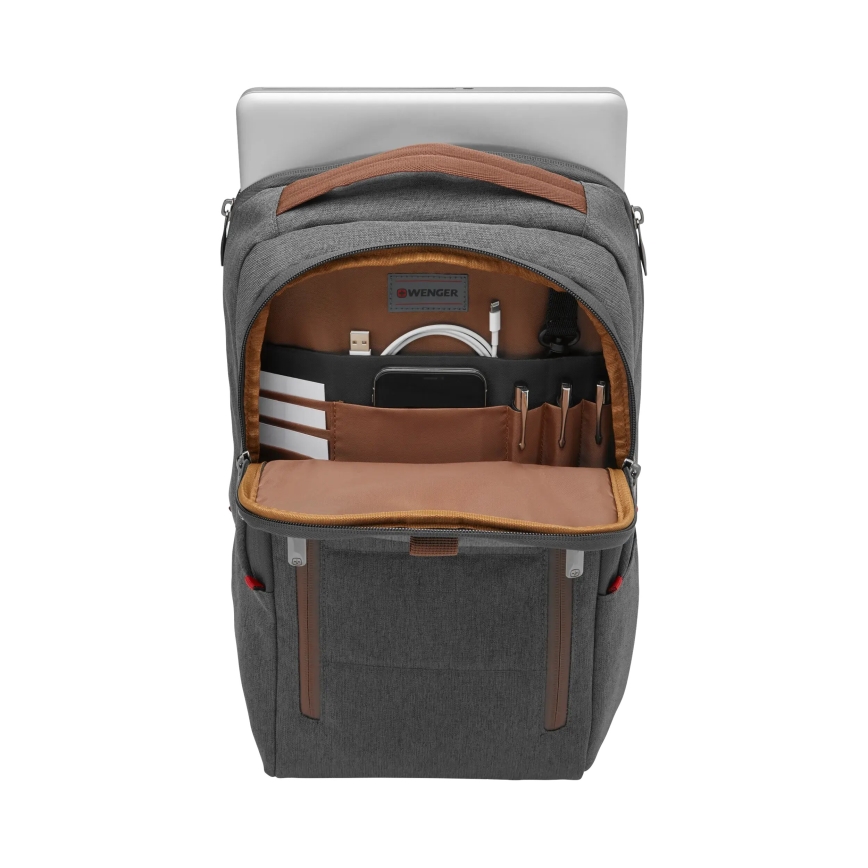 Wenger - Nahrbtnik za prenosni računalnik 15 l 16" z žepom za tablico 12" + torba za čez ramo Mesto Upgrade 2v1 siva
