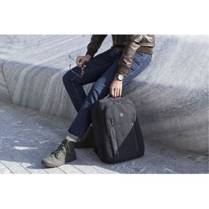 Wenger - Nahrbtnik za prenosni računalnik 16 l 16" z žepom za tablico 12" Mesto Traveler črna