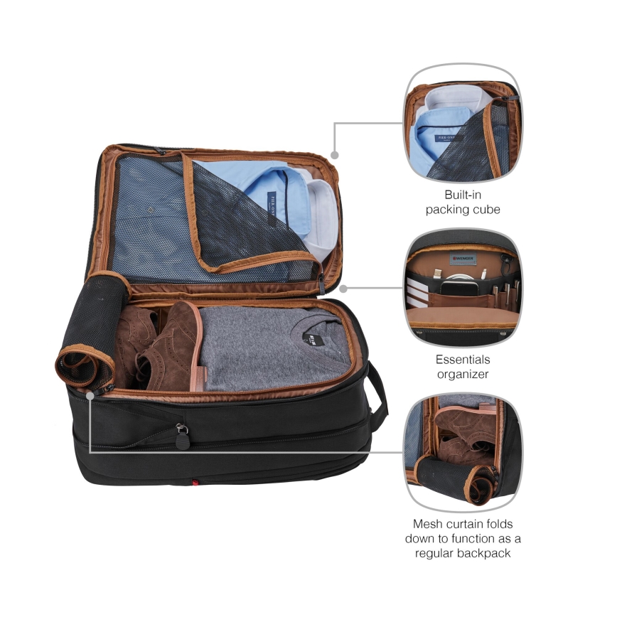 Wenger - Nahrbtnik za prenosni računalnik 16 l 16" z žepom za tablico 12" Mesto Traveler črna