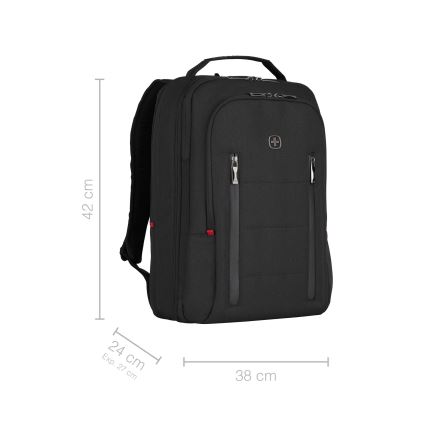 Wenger - Nahrbtnik za prenosni računalnik 16 l 16" z žepom za tablico 12" Mesto Traveler črna