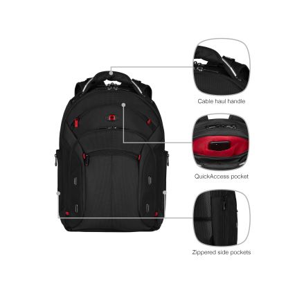 Wenger - Nahrbtnik za prenosni računalnik 20 l 15" z žepom za tablico 10" Gigabyte črna
