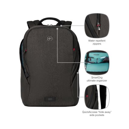Wenger - Nahrbtnik za prenosni računalnik 21 l 16" z žepom za tablico 10" MX Light črna