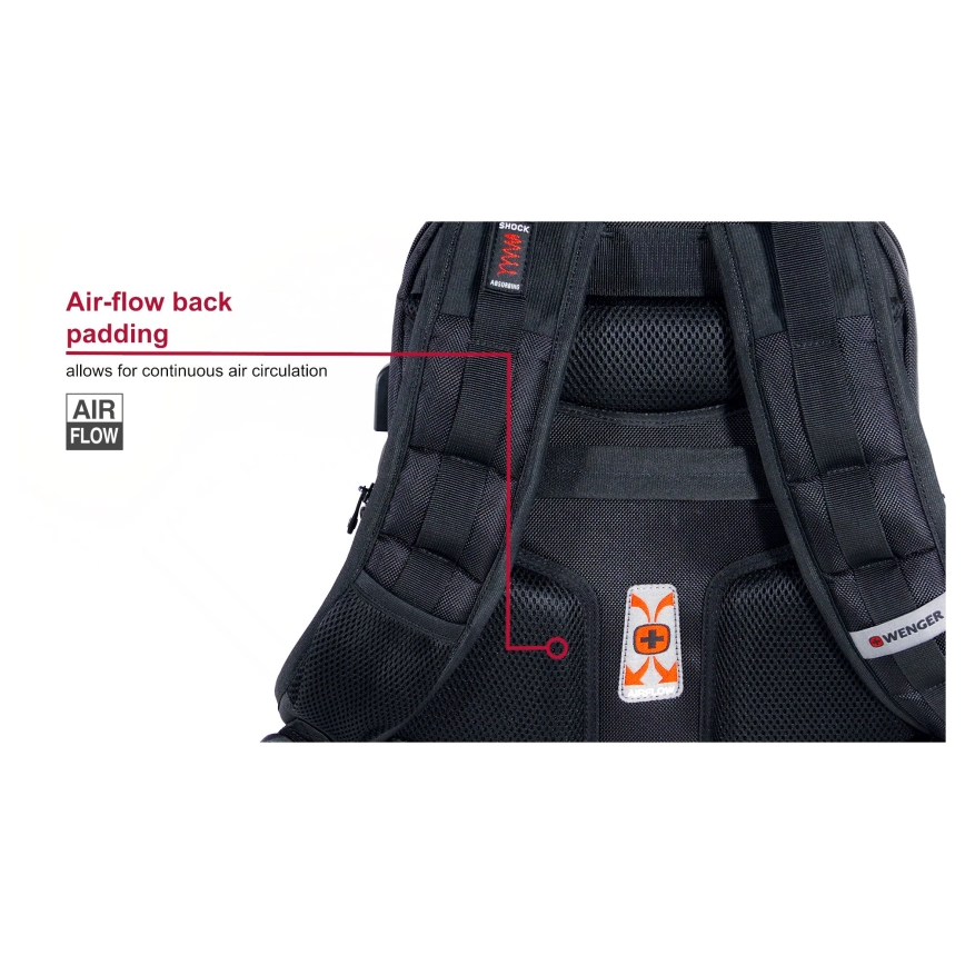 Wenger - Nahrbtnik za prenosni računalnik 25 l 16" z žepom za tablico 10" Pegasus Deluxe črna