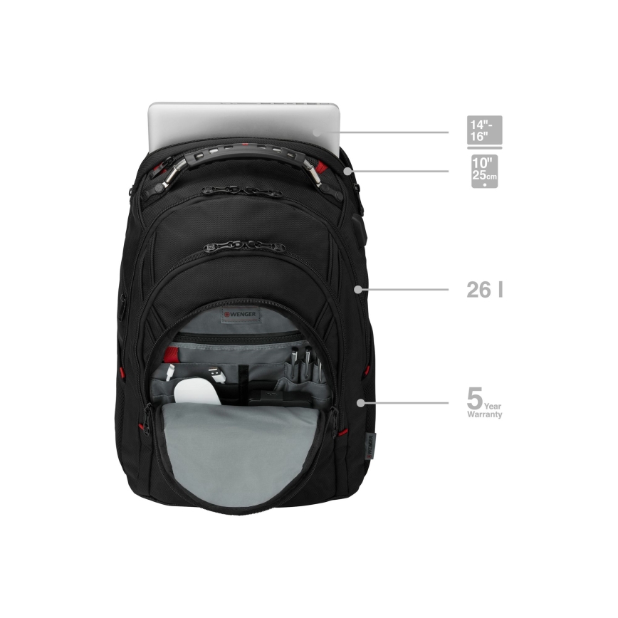 Wenger - Nahrbtnik za prenosni računalnik 26 l 17" z žepom za tablico 10" Ibex Ballistic Deluxe