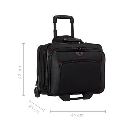 Wenger - Potovalni kovček na kolesih 23 l 17" + torba za prenosni računalnik 15,4" Potomac črna