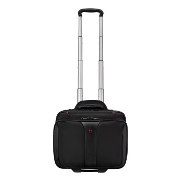 Wenger - Potovalni kovček na kolesih 25 l 17" + torba za prenosni računalnik 15,6" Patriot črna