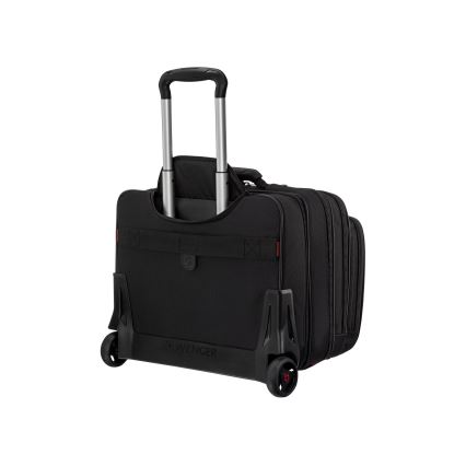 Wenger - Potovalni kovček na kolesih 25 l 17" + torba za prenosni računalnik 15,6" Patriot črna