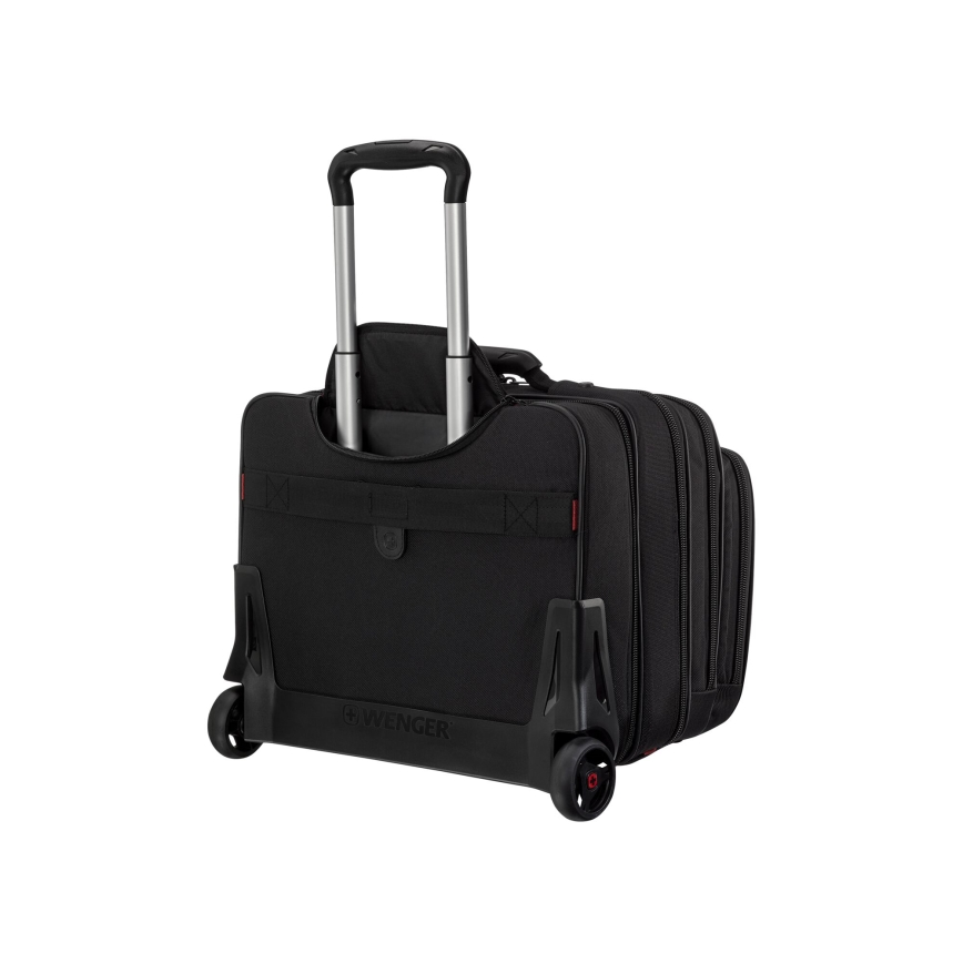 Wenger - Potovalni kovček na kolesih 25 l 17" + torba za prenosni računalnik 15,6" Patriot črna