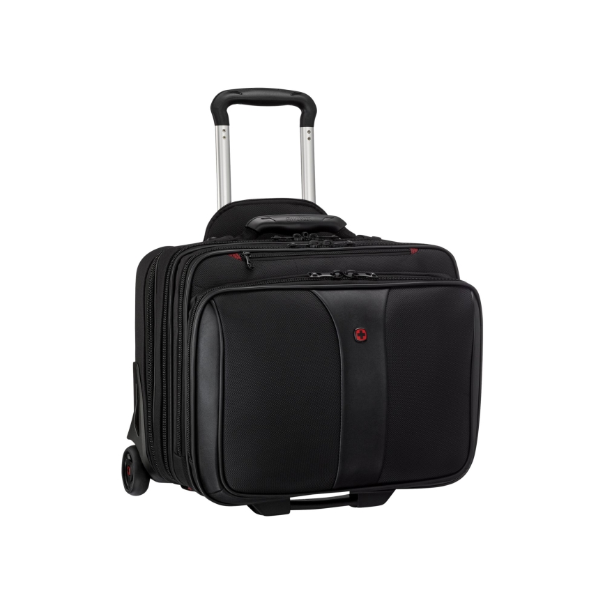 Wenger - Potovalni kovček na kolesih 25 l 17" + torba za prenosni računalnik 15,6" Patriot črna