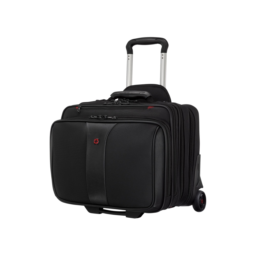 Wenger - Potovalni kovček na kolesih 25 l 17" + torba za prenosni računalnik 15,6" Patriot črna