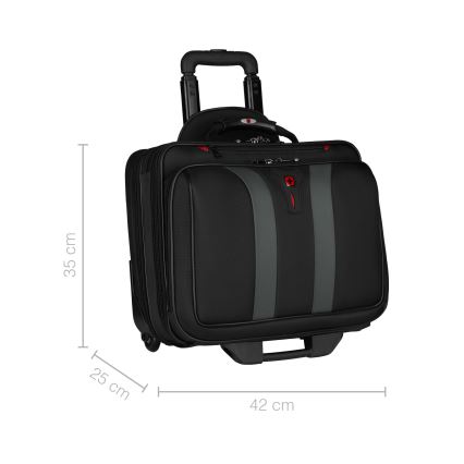 Wenger - Potovalni kovček na kolesih 29 l + laptop case 15,6" Granada črna