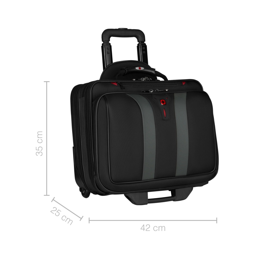 Wenger - Potovalni kovček na kolesih 29 l + laptop case 15,6" Granada črna